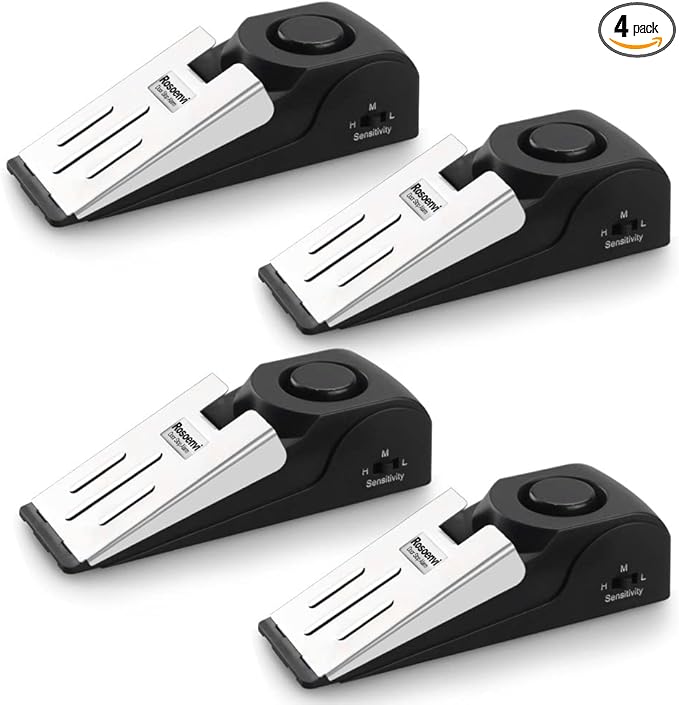 Electronic Burglar Alarm Intelligent Home Security Wedge Door Stop Alarm System Device Hotel Intruder Alert Detection