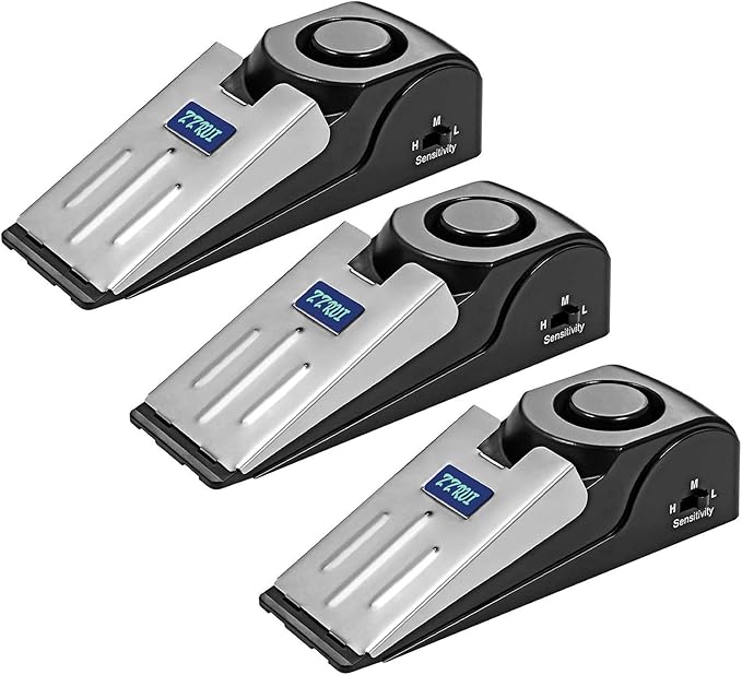 Electronic Burglar Alarm Intelligent Home Security Wedge Door Stop Alarm System Device Hotel Intruder Alert Detection
